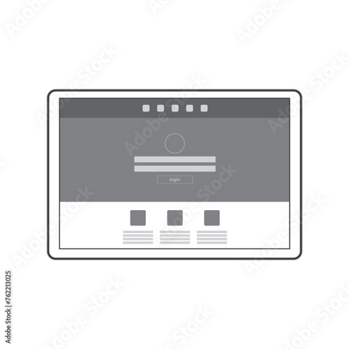 タブレット端末 ログイン画面