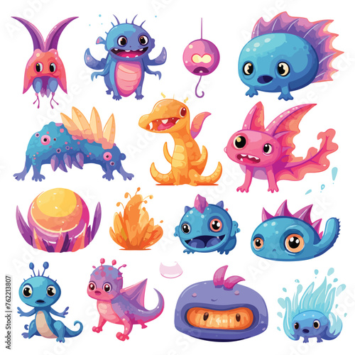 Magic Creatures clipart clipart isolated on white background