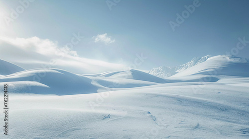 Snow Covered Dunes under Azure Skies © NUTTAWAT