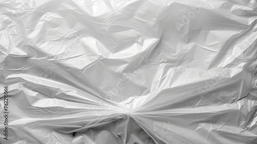 Top View of a White Plastic Bag Background. Generative AI