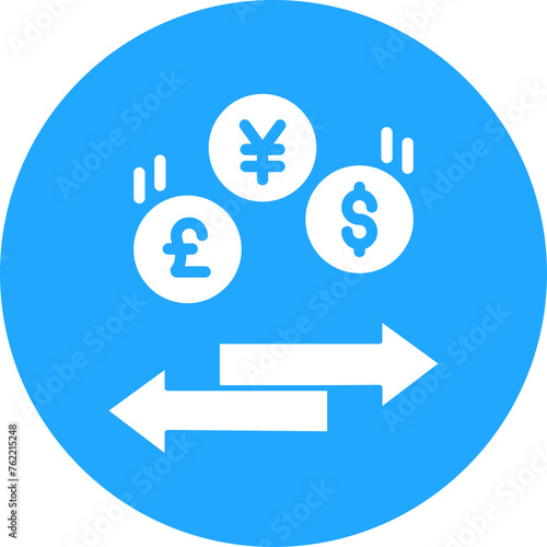 Currency Exchange icon which can easily edit and modify