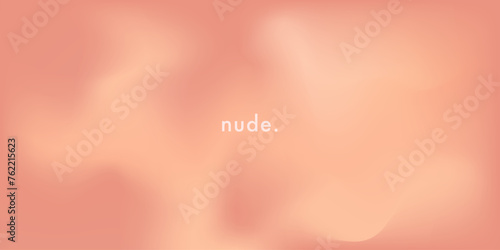 Nude gradient poster. Abstract peach fuzz color vector banner. Blurred light fresh orange delicate gradient background. Pastel beige smooth spots. Vector gentle aesthetic elegant backdrop illustration