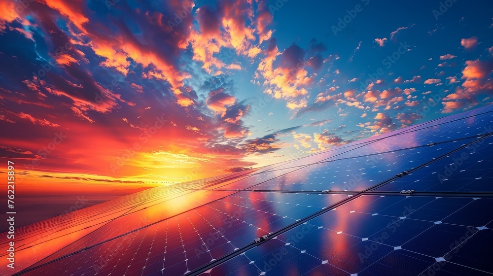 solar technology for sustainable energy solutions and innovation - obrazy, fototapety, plakaty 