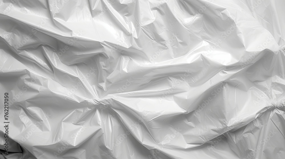 Obraz premium View of a White Plastic Bag Background. Generative AI