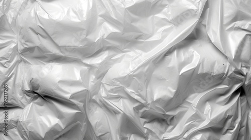 View of a White Plastic Bag Background. Generative AI