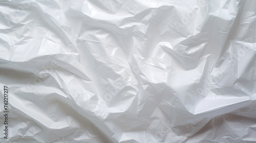 View of a White Plastic Bag Background. Generative AI