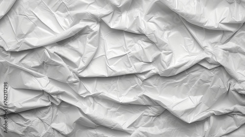 View of a White Plastic Bag Background. Generative AI