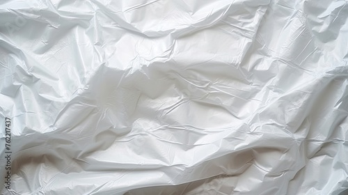 View of a White Plastic Bag Background. Generative AI