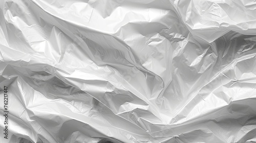 View of a White Plastic Bag Background. Generative AI
