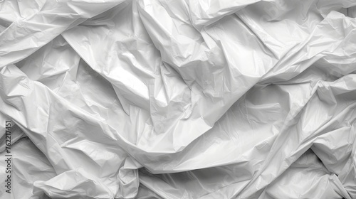 View of a White Plastic Bag Background. Generative AI
