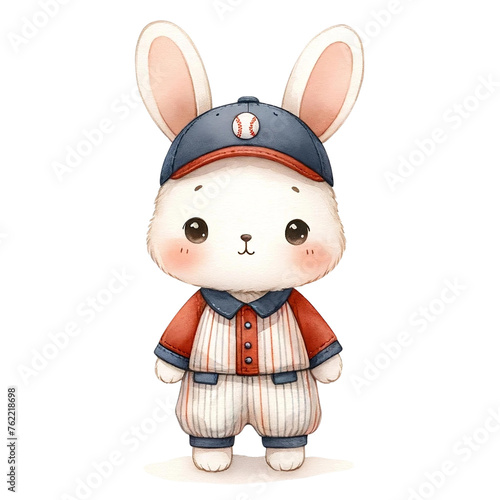 Cartoon Rabbit Baseball Player Singing
