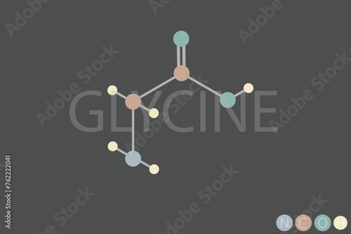 glycine molecular skeletal chemical formula	