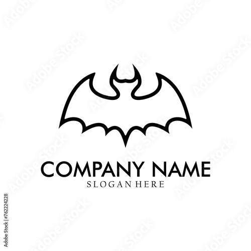 Bat icon illustration. Bat vector logo. © Wendi