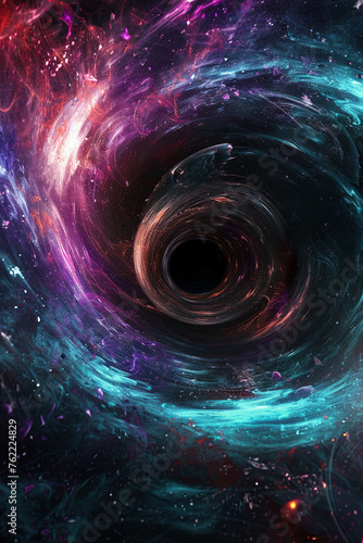 A colorful black hole for the background