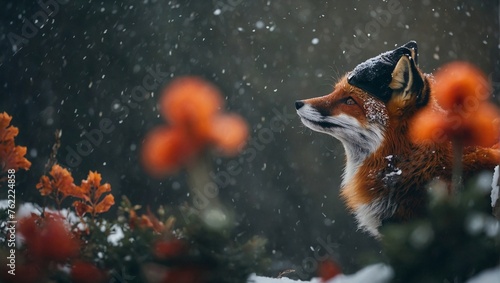 fox in the snow