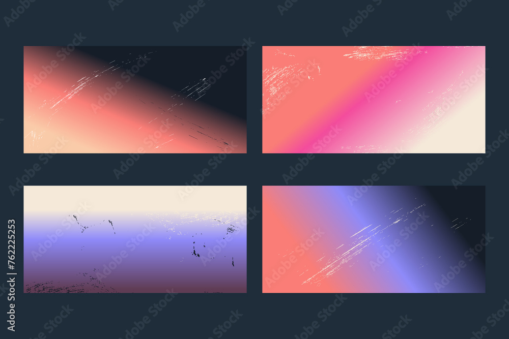 Gradient scratch effect design set Gradient scratch effect design set