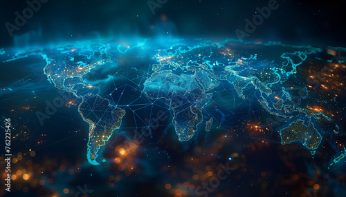 global network world map