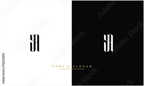 SA, AS, S, A Abstract letters Logo monogram photo