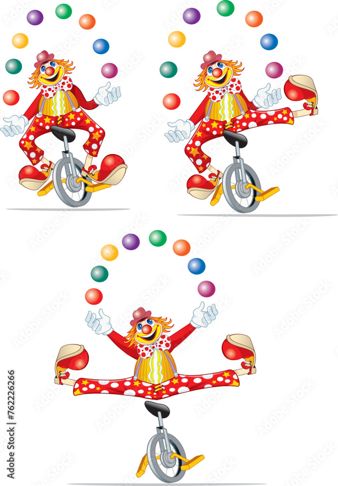 Fototapeta premium clown bike.eps
