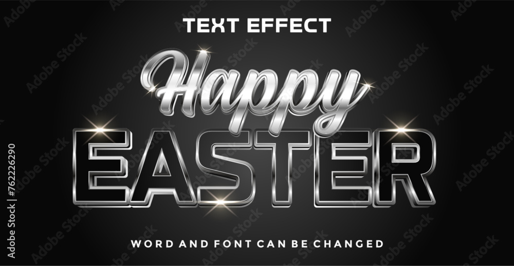 Happy easter editable text effect Happy easter editable text effect