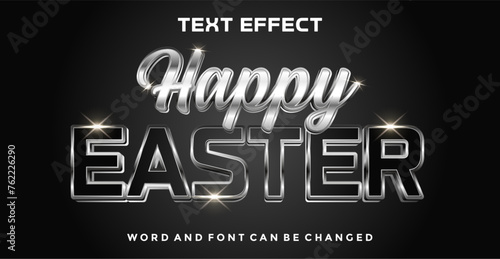 Happy easter editable text effect