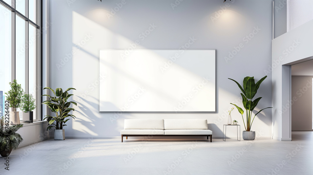 A clean, white frame rests against a modern, textured background A clean, white frame rests against a modern, textured background