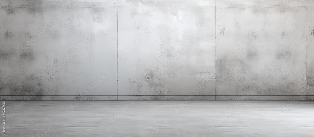 A calm, monochrome room with a grey concrete floor and walls, creating a rectangular space with a touch of wood and shades of grey A calm, monochrome room with a grey concrete floor and walls, creating a rectangular space with a touch of wood and shades of grey