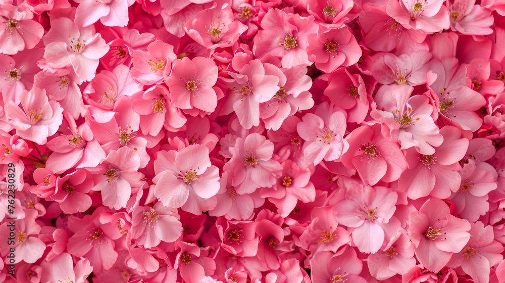 Fototapeta premium Background of pink flowers with empty space for text or greeting card design. Postcard for International Women's Day and Mother's Day. Banner. 