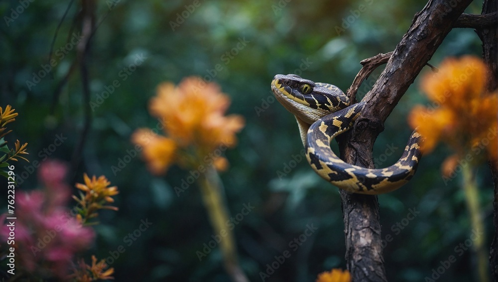 Fototapeta premium snake in a tree