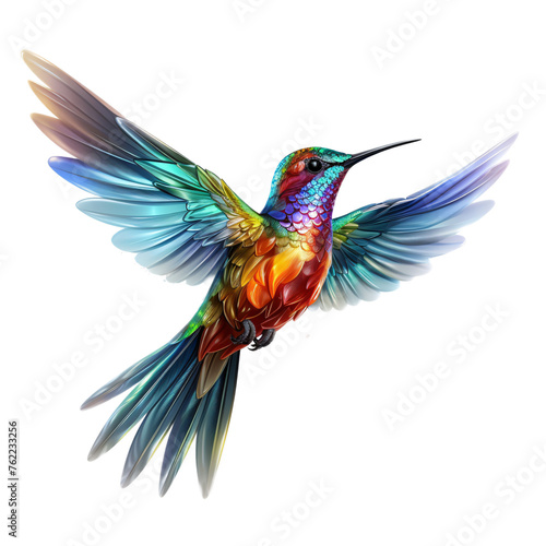 a colorful bird flying in the air