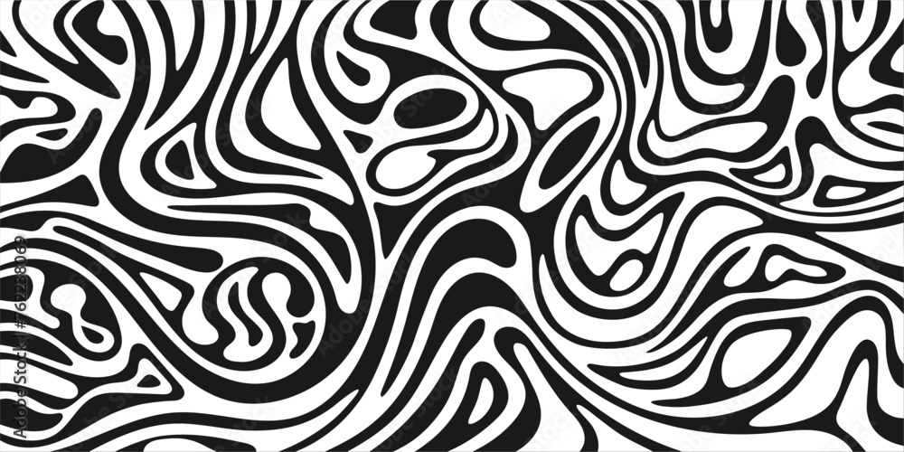 Abstract black and white background of mixed waves.