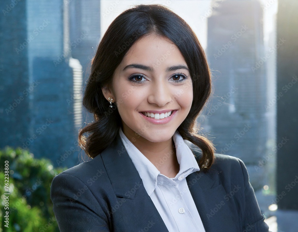 Businesswoman Smiling Happy woman portrait front windows office of lady brunette cherful Businesswoman Smiling Happy woman portrait front windows office of lady brunette cherful
