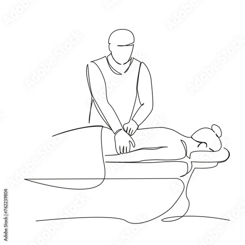 girl woman getting massage