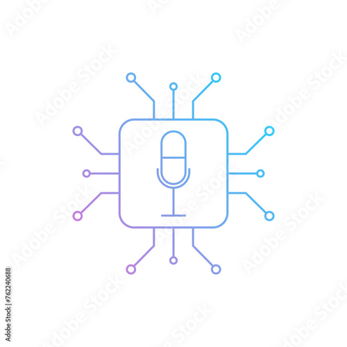 Voice Artificial Intelligence Ai Gradient Icon 