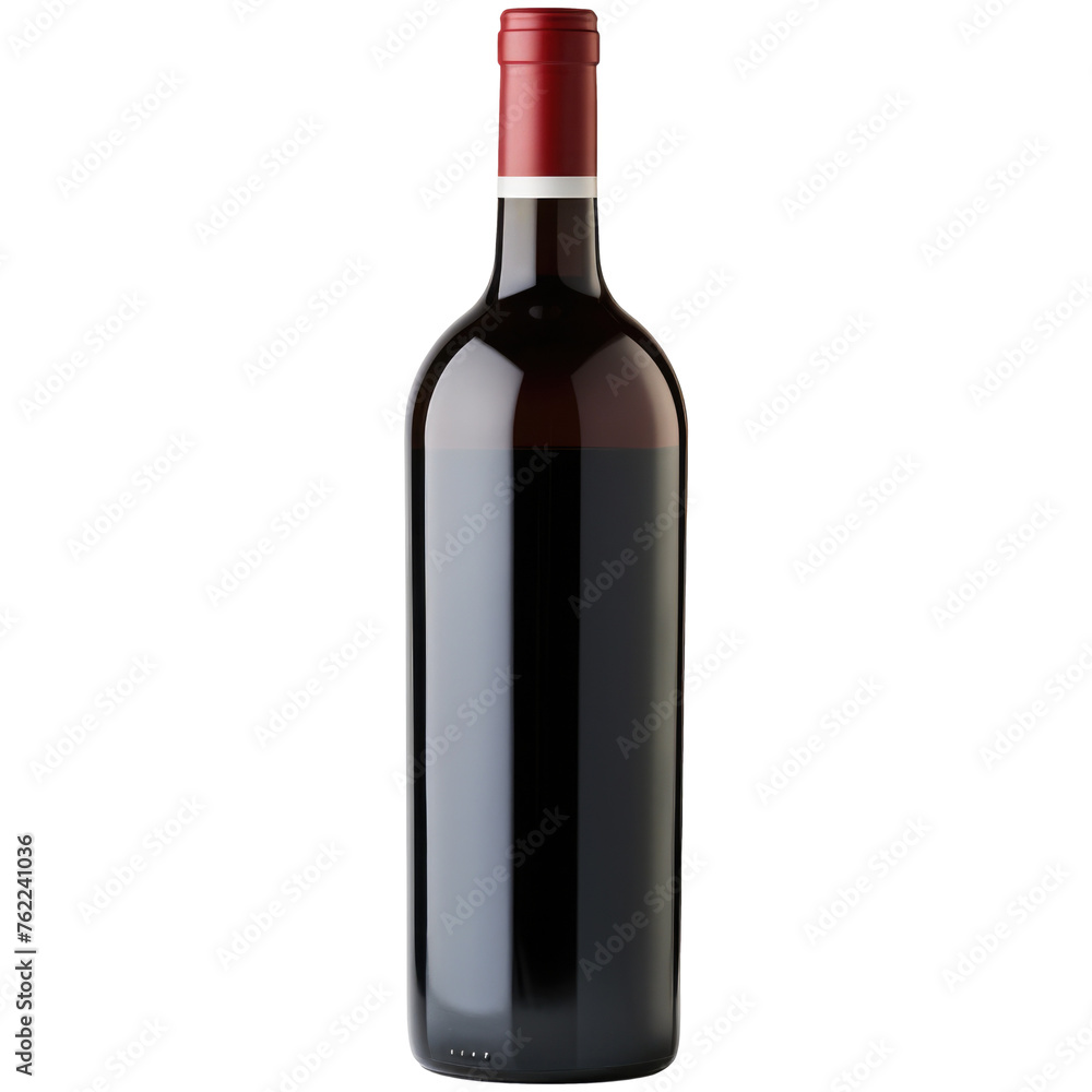 Bottle of red wine isolated on transparent background Bottle of red wine isolated on transparent background