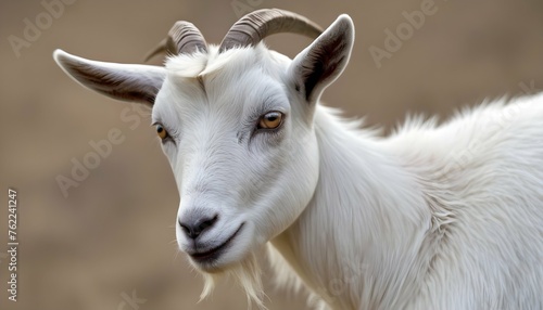 A Goat With A Wary Expression Scanning For Predat © Chasmi