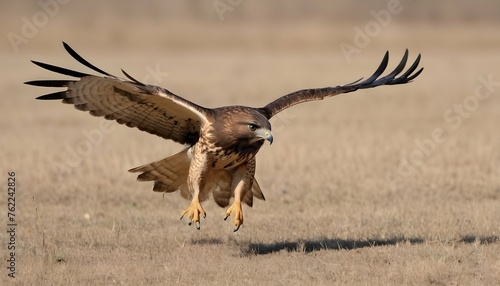 A Hawk Swooping Down To Catch Its Prey photo