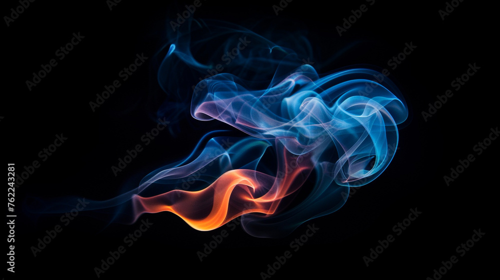 Abstract of fire on black background
