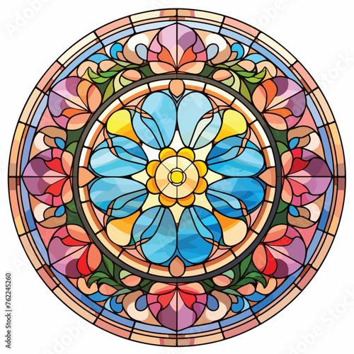 Stained glass window clipart clipart isolated on whit