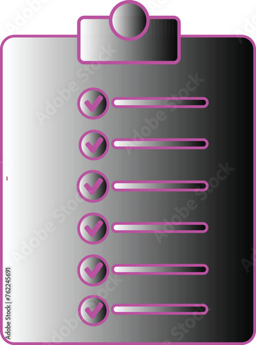 Vector Design Checklist Icon,Vector image of the task list