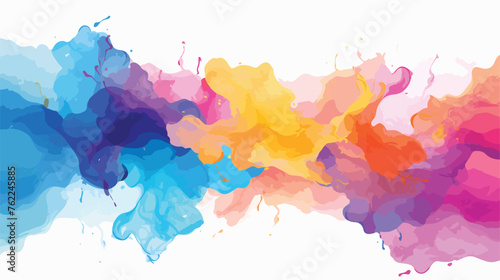 Art abstract water color paint on white background