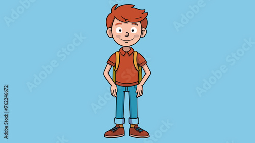 Capturing Youthful Potential Teenager Student Vector Illustrations