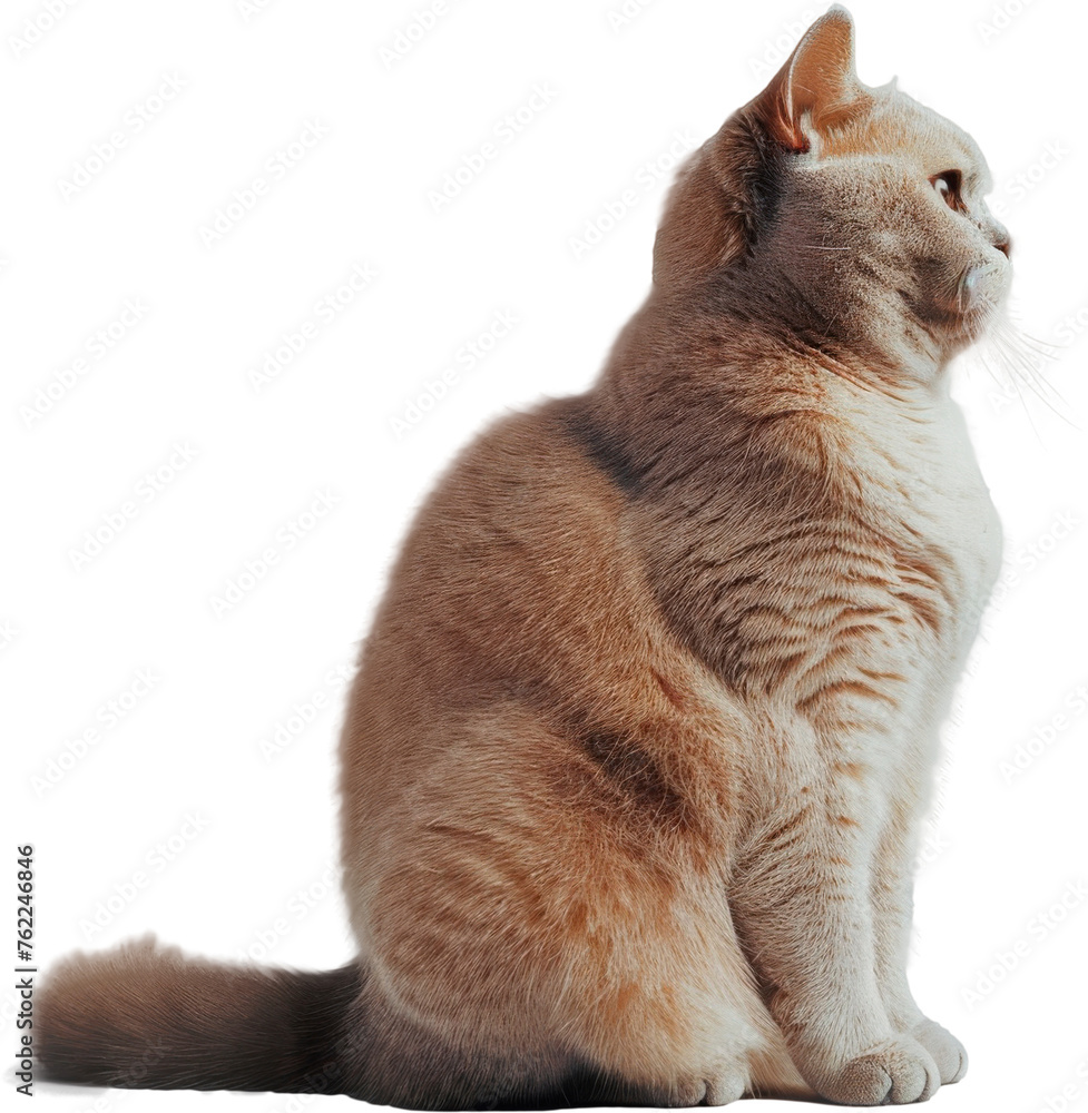 Fototapeta premium British Shorthair cat - Cut out, Transparent background