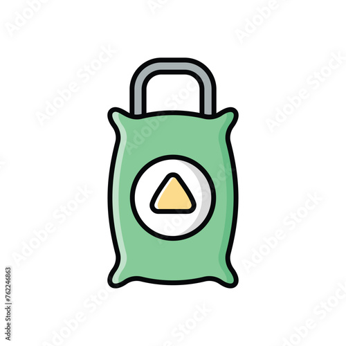 Color line Sandbag vector icon