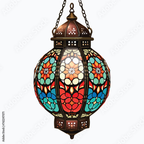 Turkish lantern clipart isolated on white background