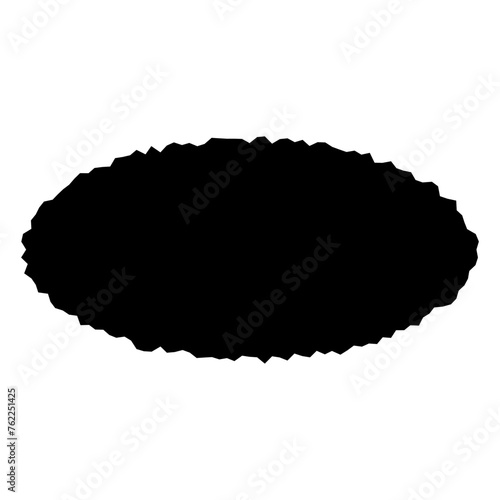 Oval jagged edge vector shape