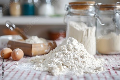 Cooking flour and eggs are ready to make delicious and appetizing dishes.