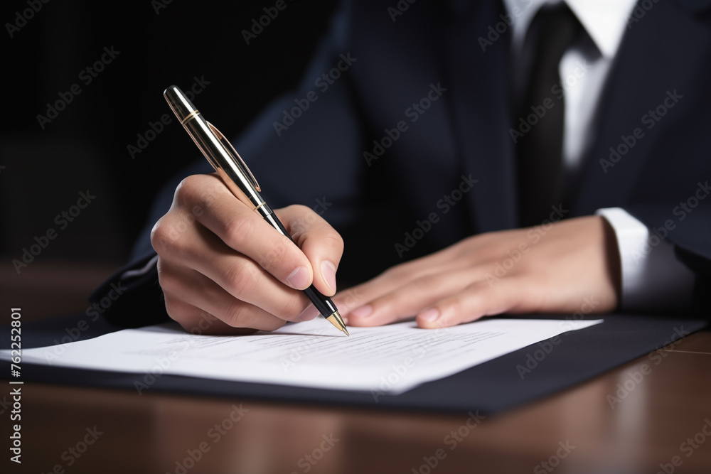 signing a document signing a document
