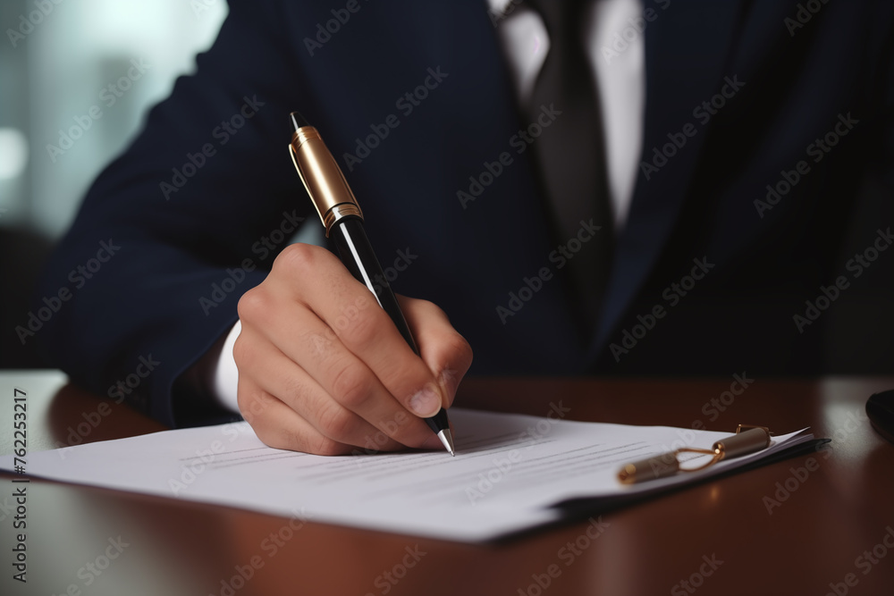 signing a document signing a document