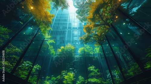 Abundant Green Plants in Large Aquarium